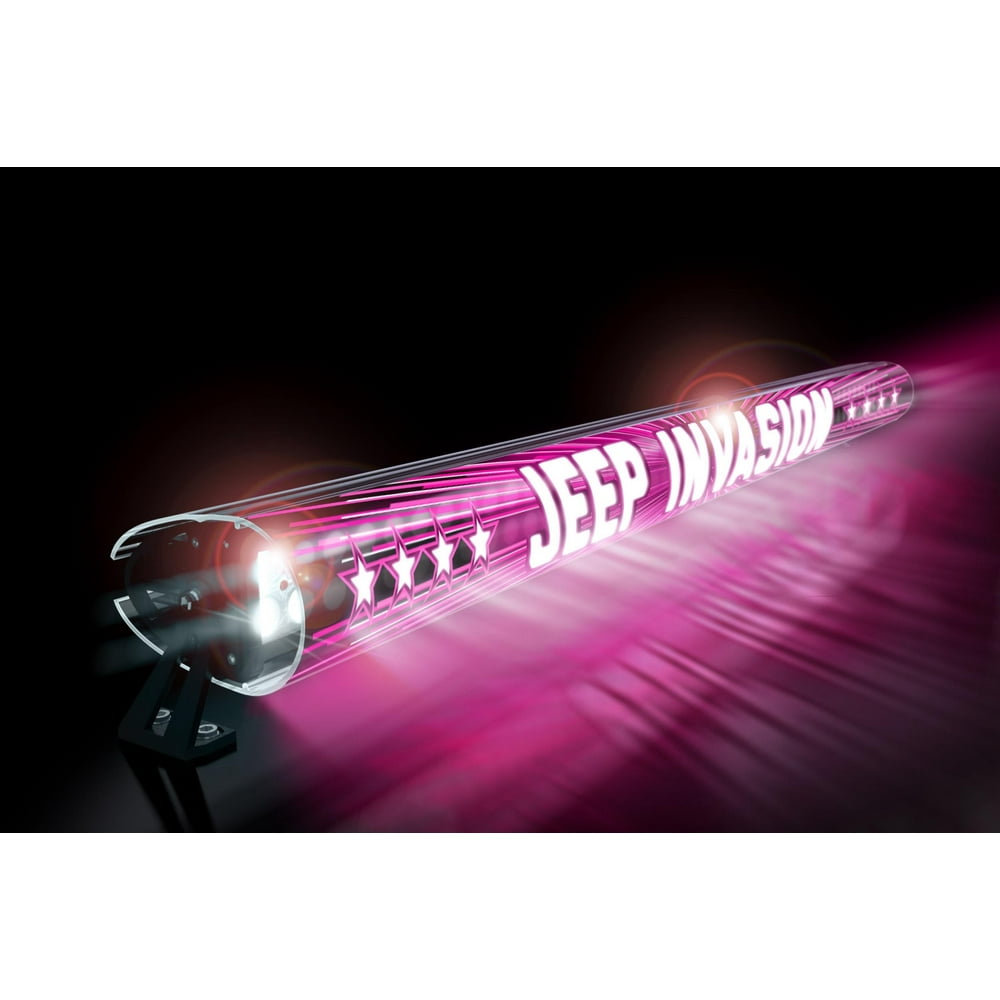 LED Light Bar Cover Insert 52 Inch Jeep Invaision Pink AeroX