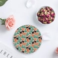 thumbnail image 4 of RYLABLUE Merry Christmas Decor Xmas Tree and Deer Set of 6 Round Coaster for Drinks, Absorbent Ceramic Stone Coasters Cup Mat with Cork Base for Home Kitchen Room Coffee Table Bar Decor, 4 of 5