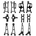 thumbnail image 1 of Wweixi CNC Machined Front Rear Portal Axle DIY Kit For 1/14 MJX 14210 On-Road Vehicles Black, 1 of 6