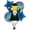 Blue, variant on PMU Graduation Girl Jumping Smiley Grad Balloon Bouquet | Jumping Grad Mylar Balloons | Jump for Joy Graduation Smiley Grad Balloon | Grad Foil Balloons Bouquet Gold (5/Pkg) Pkg/1