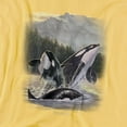 thumbnail image 2 of Wildlife T-Shirt Breaching Orcas Unisex Graphic Tee For Men & Women, 2 of 7