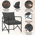 thumbnail image 4 of Dryfeedo Modern Sling Accent Chair, Metal Frame Accent Chair for Living Room, Up to 300 lbs, Bedroom, Balcony, Gray, 4 of 7