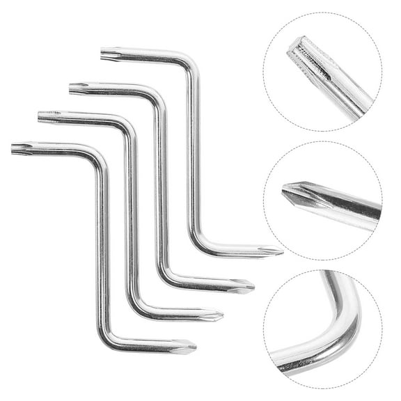 Masteelf 4pcs Double Screwdriver Set for Vehicle Mudguards and Home Appliance Repair Z Type Offset Design for Tight Spaces