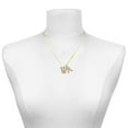 thumbnail image 2 of Delight Jewelry Gold-tone Crystal Initial - W - Large Goldtone Crystal Initial - F - Charm Necklace, 17.5"+2", 2 of 4