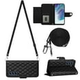 thumbnail image 2 of Charm Style for Samsung S22 Case RFID Blocking Wallet Card Holder Leather PU Flip Cover Folio Lanyard Crossbody Strap Women Girl Magnetic Clasp Kickstand for Samsung Galaxy S22, Black, 2 of 8