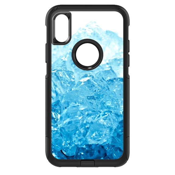 DistinctInk Custom SKIN / DECAL compatible with OtterBox Commuter for iPhone X / XS (5.8" Screen) - Clear Blue Ice Image Print