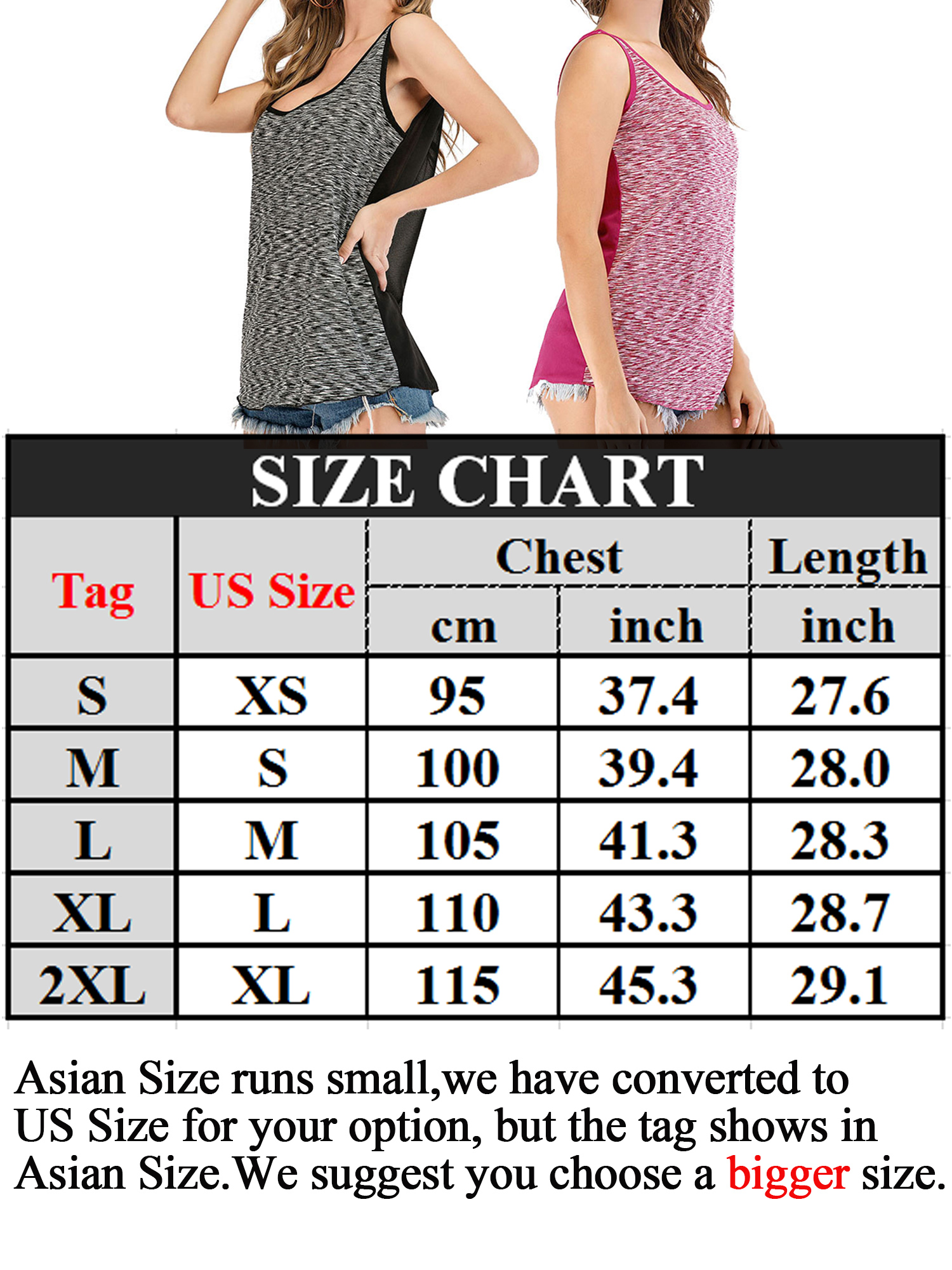 SAYFUT Plus Size Tank Tops for Women Loose Sleeveless Tank Top Active Sweat-Wicking Running Workouts T-Shirt - image 3 of 7