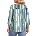 thumbnail image 3 of Fantaslook 3/4 Sleeve Plus Size Tops for Women Henley Neck Button Blouses Dressy Floral Tunic Work Shirts L-5XL, 3 of 9