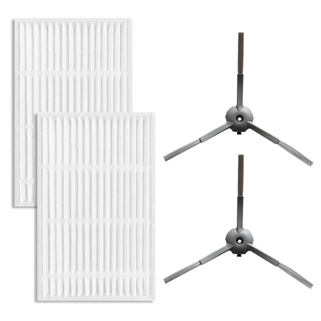Side Brushes Filters Kit Replaces For ILIFE V20 / For Vyzzle D10 Robotic Vacuum Cleaner Sweeping Machine Accessories