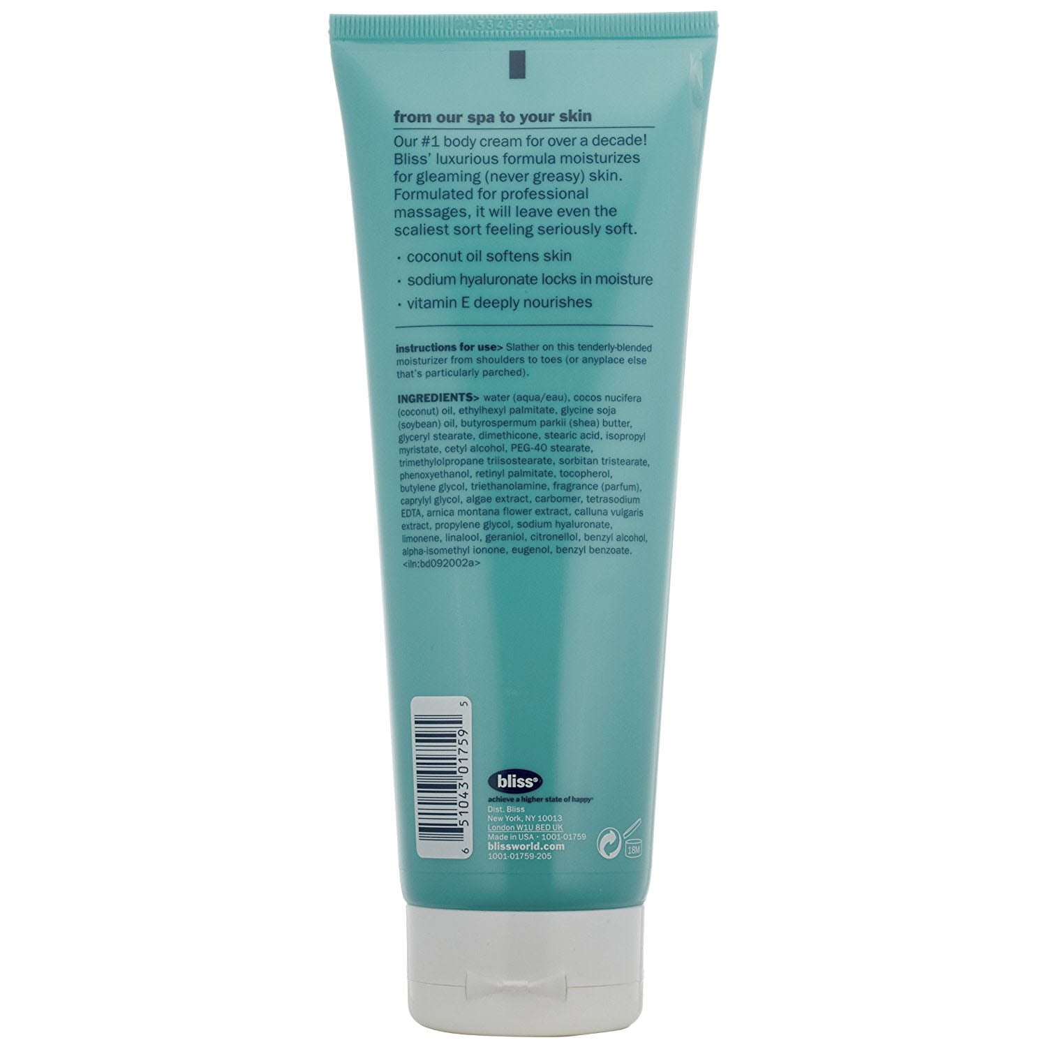 Bliss bliss Body Butter Paraben Free Maximum Moisture Cream 6.7