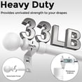 thumbnail image 2 of HEI! DEAR 1" Matte White Round Ball Adjustable Single Curtain Rod for Windows,30-60", 2 of 7