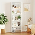thumbnail image 2 of Costway 5-Shelf Storage Bookcase Modern Multi-Functional Display Cabinet Furniture White, 2 of 10