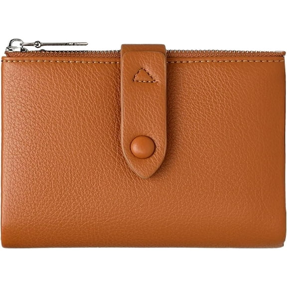 Small Wallet for Women Slim Bifold Credit Card Holder RFID Blocking Double Zipper Coin Pocket Ladies Wallet Purse