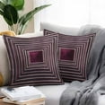thumbnail image 2 of Waterproof Throw Pillow Covers Set of 2, 20x20 Inch Purple Framed Geometric Decorative Pillowcases Outdoor Pillow Slip Cushion Covers Set for Couch Tent Vintage Modern Abstract Art, 2 of 7
