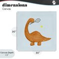 thumbnail image 4 of Stupell Industries Contemporary Baby Dino Playing Tennis Canvas Art, 30 x 30, by Lucille Price, 4 of 8