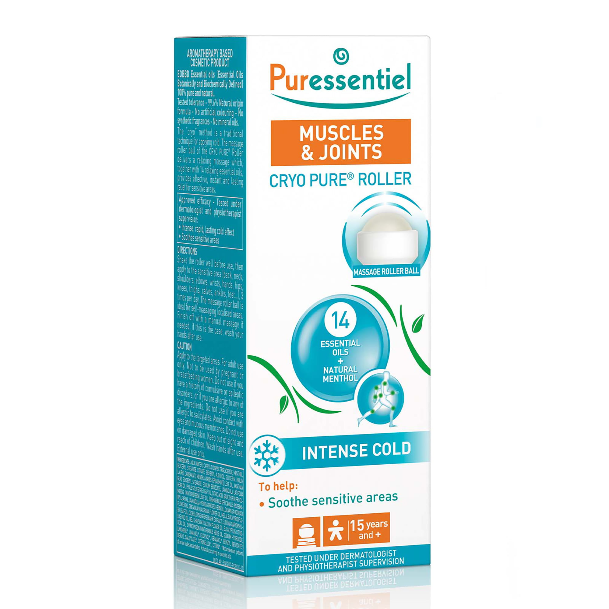 Puressentiel Muscles & Joints Cryo Pure Gel Intense Cold for Instant Relief  - 100% Natural Active Ingredient Vegan - 14 Pure Essential Oils - 2.7 fl oz