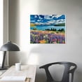thumbnail image 4 of Orinice Flowers Lake Clouds Fine Art Aesthetic Poster & Print Wall Painting for Classroom Kitchen Office Farmhouse Bathroom Room Decor Pictures Wall Art Painting Ready to Hang Canvas Living Room, 4 of 6