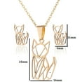thumbnail image 3 of Fmlxio Gold Necklace for Women Women's Fashion Pendant Earring Set Color Clavicle Necklace Exquisite Earrings Up to 35% off, 3 of 5