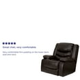 thumbnail image 4 of Flash Furniture Kyle Plush Brown LeatherSoft Lever Rocker Recliner with Padded Arms, 4 of 12