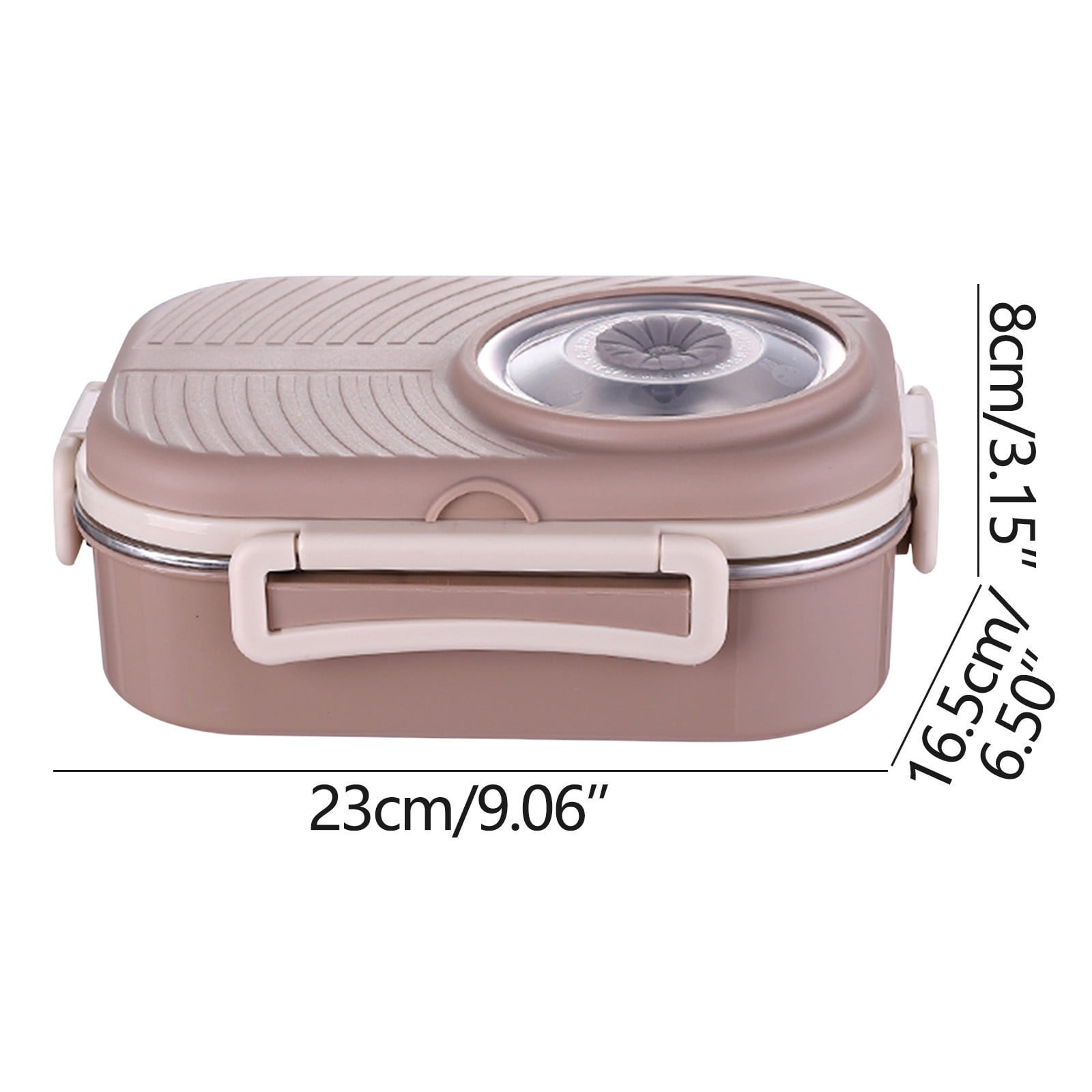 Nilvkv Stainless Steel Lunch Box Office Worker Student Lunch Box Sealed Lunch Box with Soup Bowl Student Tableware Compartment Insulation Lunch Box