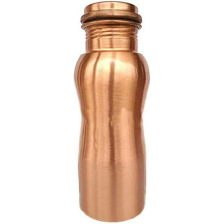 

Rastogi Handicrafts Pure Copper Bottle Curve Design Jointless Bottle Storage 500 ml / 16 oz
