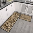 thumbnail image 2 of Brown and Black Leopard Print Kitchen Rugs Sets Of 2,Anti Fatigue Kitchen Mat Rugs Non Slip Washable,Decorative Kitchen Floor Mats for Kitchen,Sink,Laundry,17"X30"+17"X47", 2 of 7