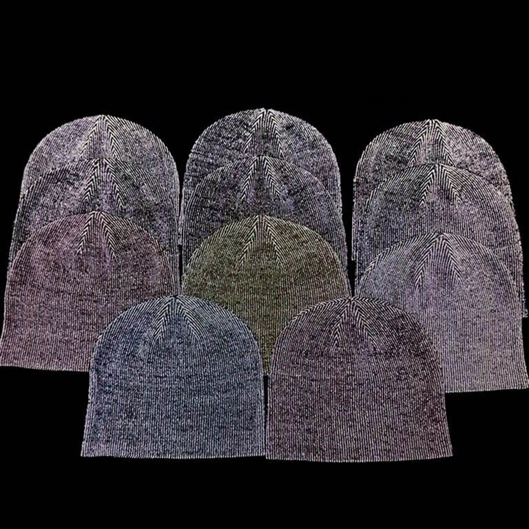 BAODANN Autumn and Winter Reflective Knit Hat Night Reflective