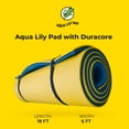 thumbnail image 2 of Aqua Lily Pad Floating Mat Duracore Foam Lake Float, 6’ x 18’, Yellow/Blue, 2 of 10