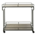 thumbnail image 4 of Safavieh Dawson 2 Tier Modern Glam Rectangle Bar Cart with Casters, 4 of 8