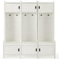 thumbnail image 3 of Crosley Furniture Arbre d'Entrée en Bois Fremont, Blanc Vieilli (Ensemble de 3), 3 of 11