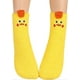 thumbnail image 1 of Calcetines de dormir cálidos de invierno para mujer, de forro polar coral, con estampados de animales peludos, bonitos calcetines de suelo, talla única, forma de pato amarillo, 1 of 5