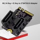thumbnail image 4 of M.2 A + E Key NGFF a 2 puertos SATA3.0 Tarjetas adaptadoras para computadora SSD PC, 4 of 5