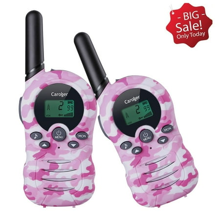 Walkie Talkie Hiking Caroger Walkie Talkies 2 Pack, Upgraded Version Camouflage Exterior 22 Channels 2 Way Radio Toy, 2 Miles Range for Kids, Outdoor Adventures, Camping, Hiking ()