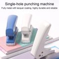 thumbnail image 3 of Hioecau Single Hole Punch 40 Sheets Capacity Hole Puncher Adjustable Punch Position for Paper Cards Leather Alignment Hole Punch for Home Office School, 3 of 8