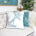 thumbnail image 3 of Amry Teal Graphic Polyester 20 in. x 20 in. Throw Pillow, 3 of 5
