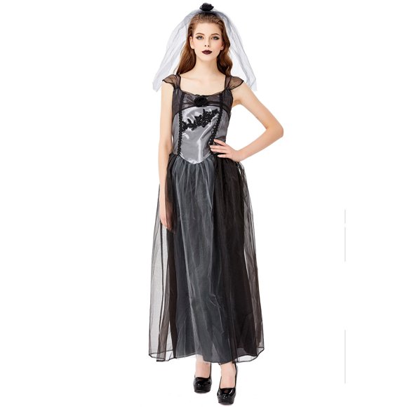 Plus Size Maxi Dress Cosplay Halloween Role Play Uniform Dress Headdress + Dress Short Sleeve V-neck Dress Short Sleeve Dress on Clearance