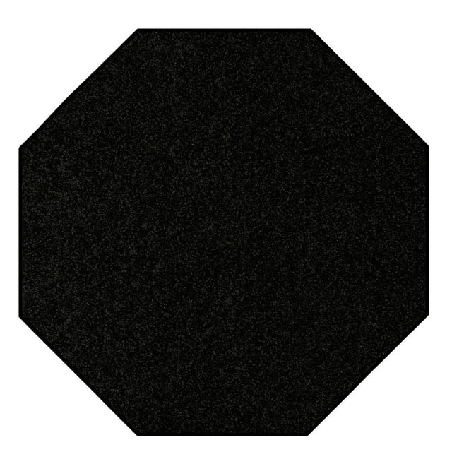 Ambiant Galaxy Way Solid Color Area Rugs Black - 5' Octagon