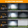thumbnail image 4 of Luces exteriores con sensor de movimiento LUTEC 74 W 8000 lm IP65 negras, 4 of 9