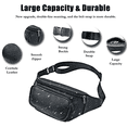 thumbnail image 3 of Leather Running Fanny PackAdjustable，Sport Waist Pack ，for Running, Traveling , Cycling - black, 3 of 5