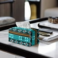 thumbnail image 2 of ZUXONGSY Aztec Ethnic Tissue Box Covers PU Leather Rectangular Tissue Box Holder with Buttons Modern Holder Tissue Bag Waterproof Tissue Cover Bathroom Decorative Accessories, 2 of 7