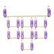 thumbnail image 1 of Estabilizadores de PCB chapados en oro con tornillos 2U 6.25U Estabilizadores de teclas Reemplazo violeta 1 6.25u 7 2U, 1 of 9