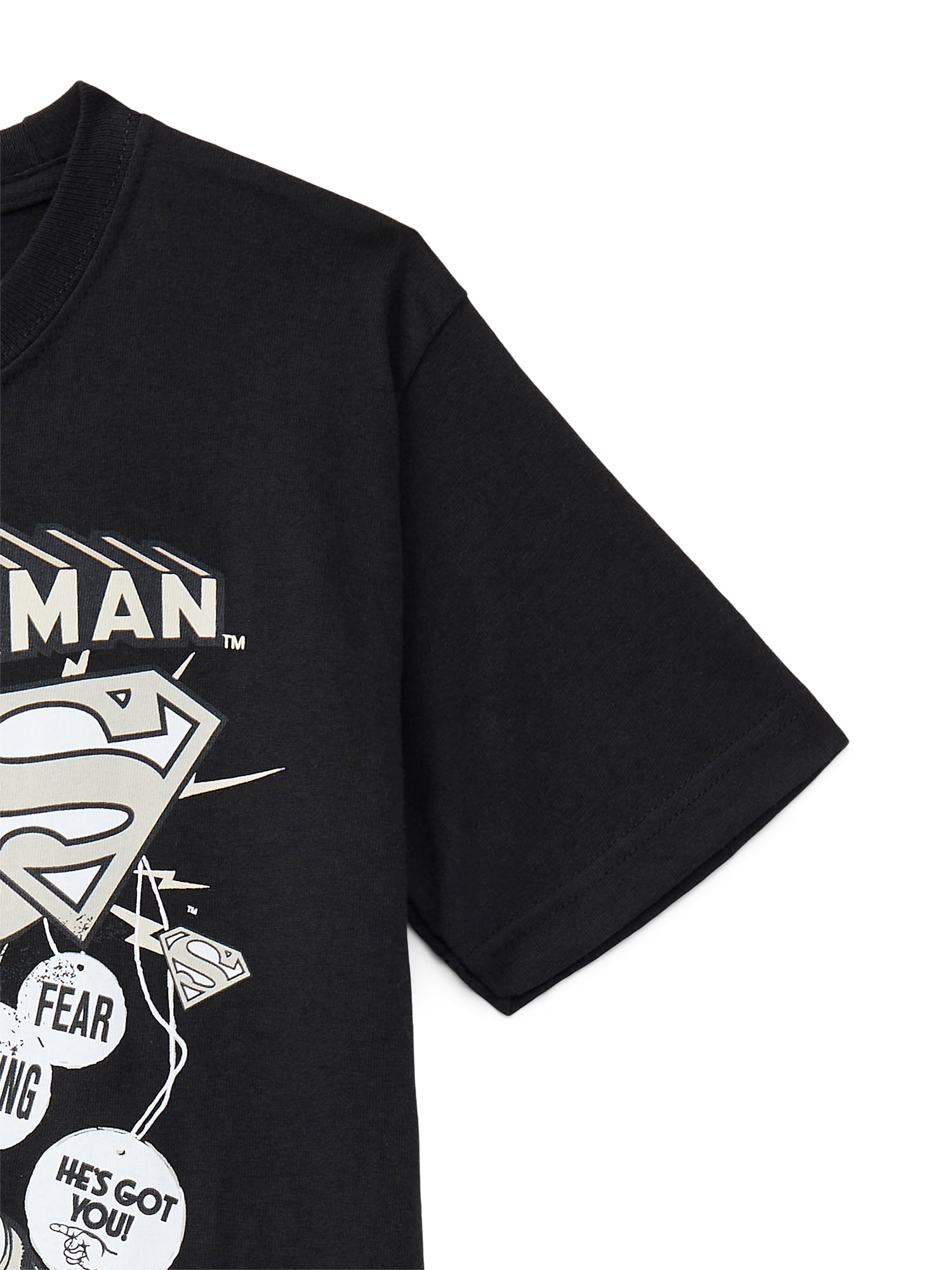 Superman Boys Cotton Graphic Tee with Short Sleeves, Sizes XS-2XL