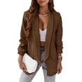 thumbnail image 1 of Blazer PRETTYGARDEN para mujer, otoño, color café, talla L, 1 of 6