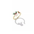 thumbnail image 4 of Christmas Elk Ring Female Niche Design Sense Cute Food Ring, 4 of 4