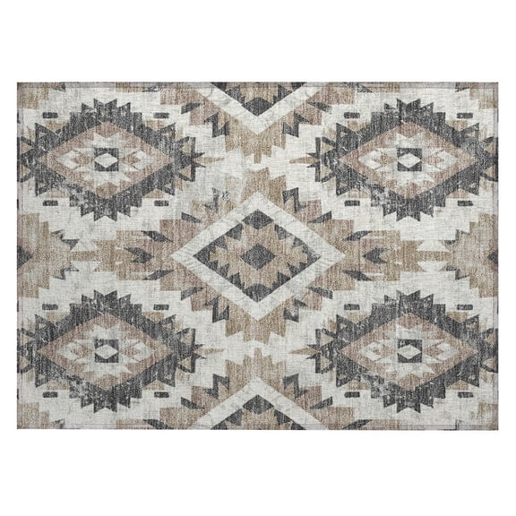 Dalyn Rugs Machine Washable Indoor/Outdoor Chantille Taupe 1'8" x 2'6" Rug