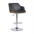 thumbnail image 4 of Home Square 3 Piece Faux Leather Extra Tall Bar Stool Set in Gray and Walnut, 4 of 7