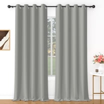 Lfeey Blackout Curtain, Room Darkening Drapes,Light Gray, 42x63 inch, 2 Panels