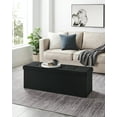 thumbnail image 5 of SONGMICS 43" Storage Ottoman Bench Ottoman with Storage Footstool Hold up to 660 lb for Bedroom Living Room Black, 5 of 7