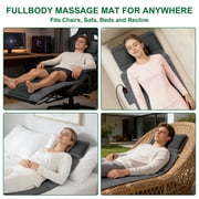 HMMSYLVA Full Body Massage Mat with Heating and 10 Vibration Motors, 9 Modes Electric Back Massage Pad with Shiatsu Neck Massager Gifts for Mom Dad