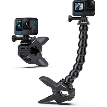 Sametop Jaws Flex Clamp Mount with Adjustable Gooseneck Compatible with GoPro Hero 12, 11, 10, 9, 8, 7, 6, 5, 4,